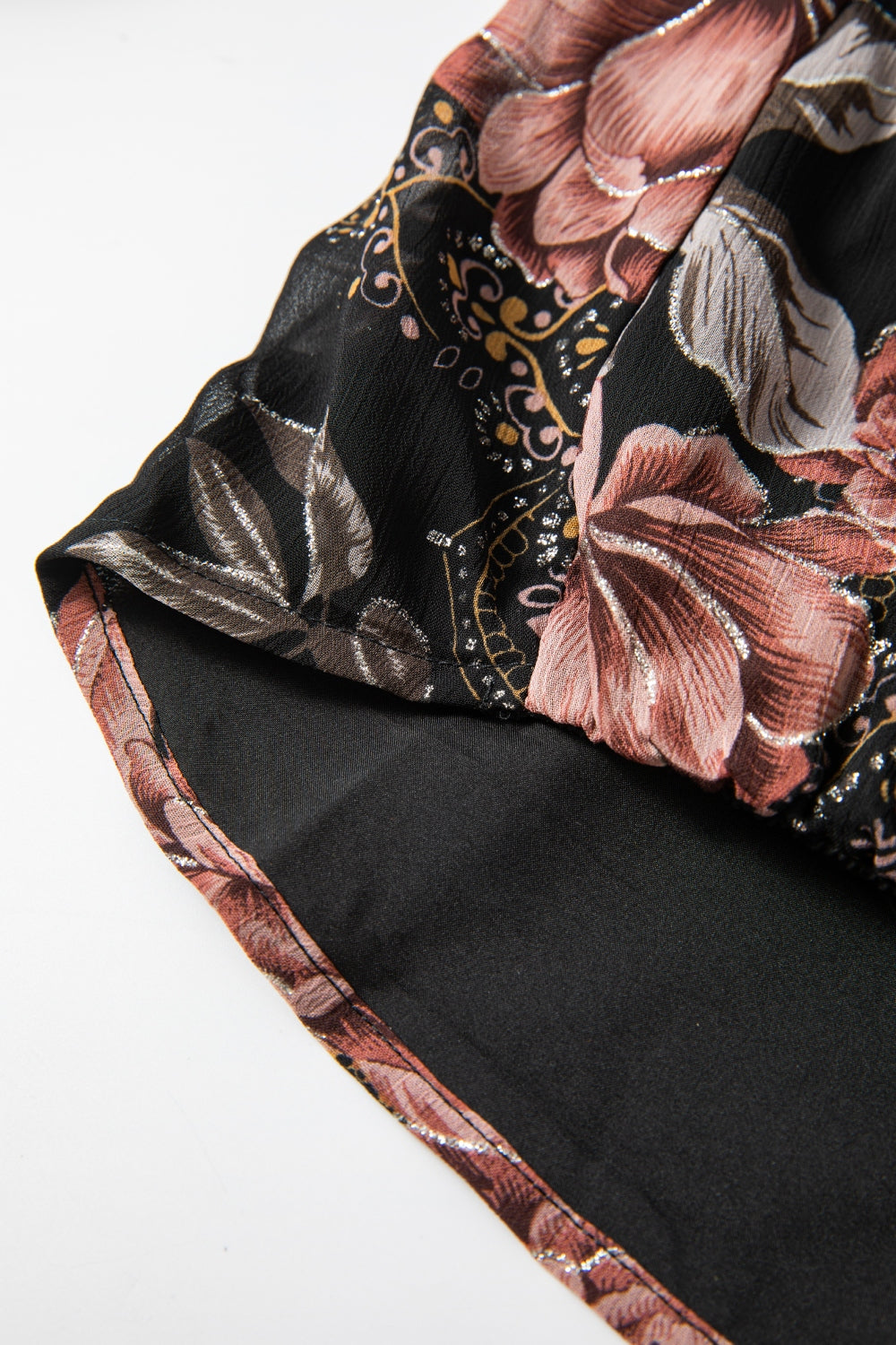 Printed Surplice Long Sleeve Blouse - Charming Charlie