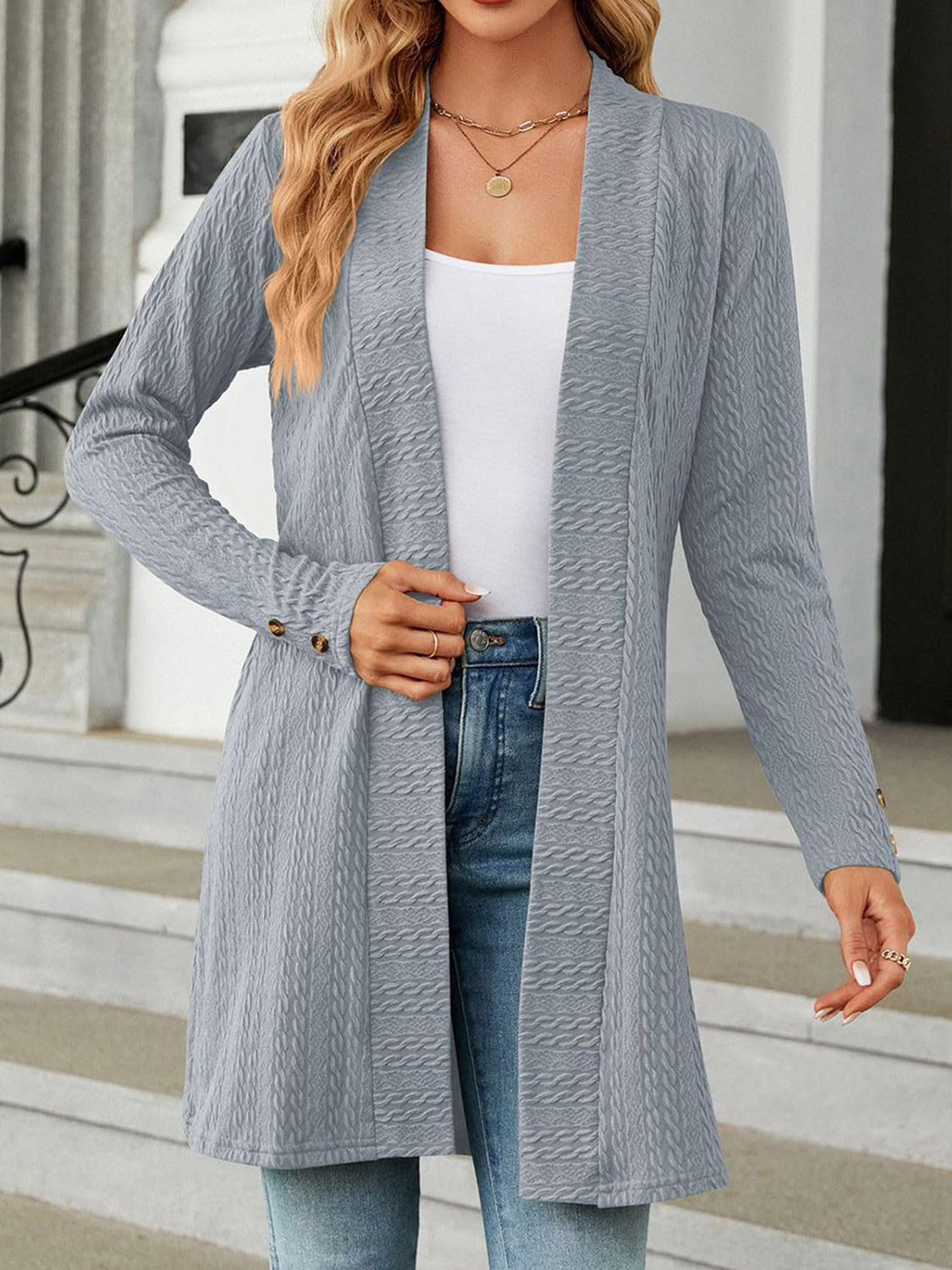 Open Front Long Sleeve Cardigan - Charming Charlie
