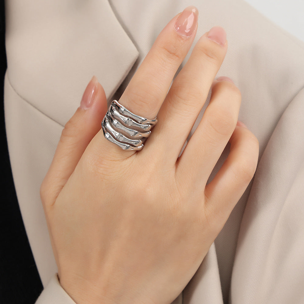 Titanium Steel Multi-Layered Ring - Charming Charlie