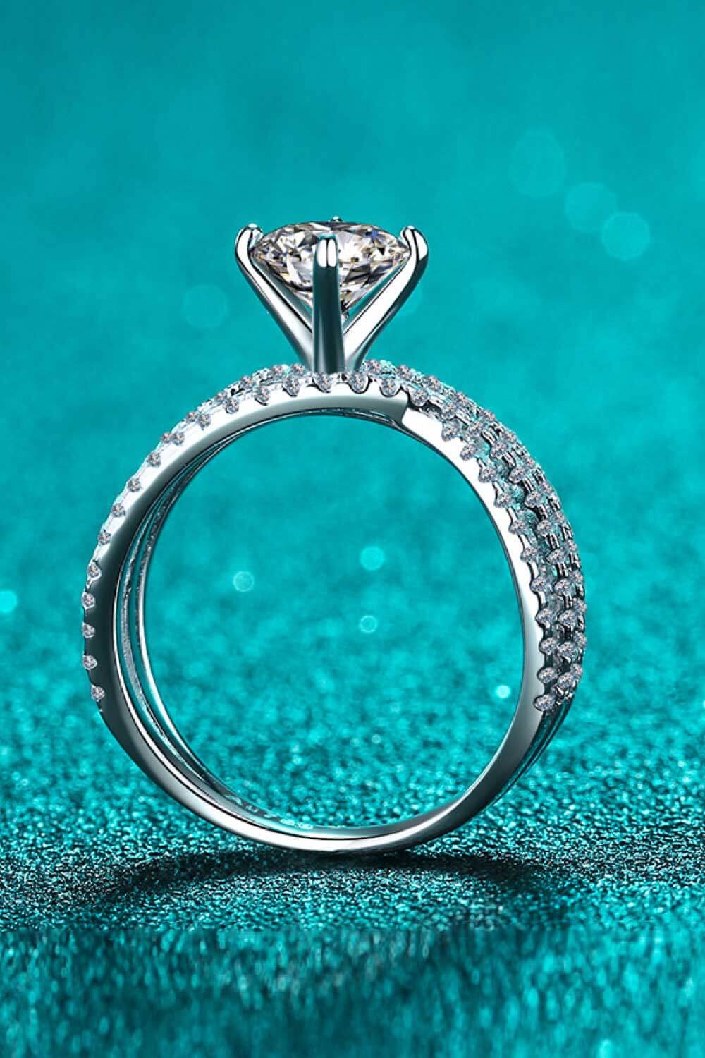 1 Carat Moissanite Crisscross Ring - Charming Charlie