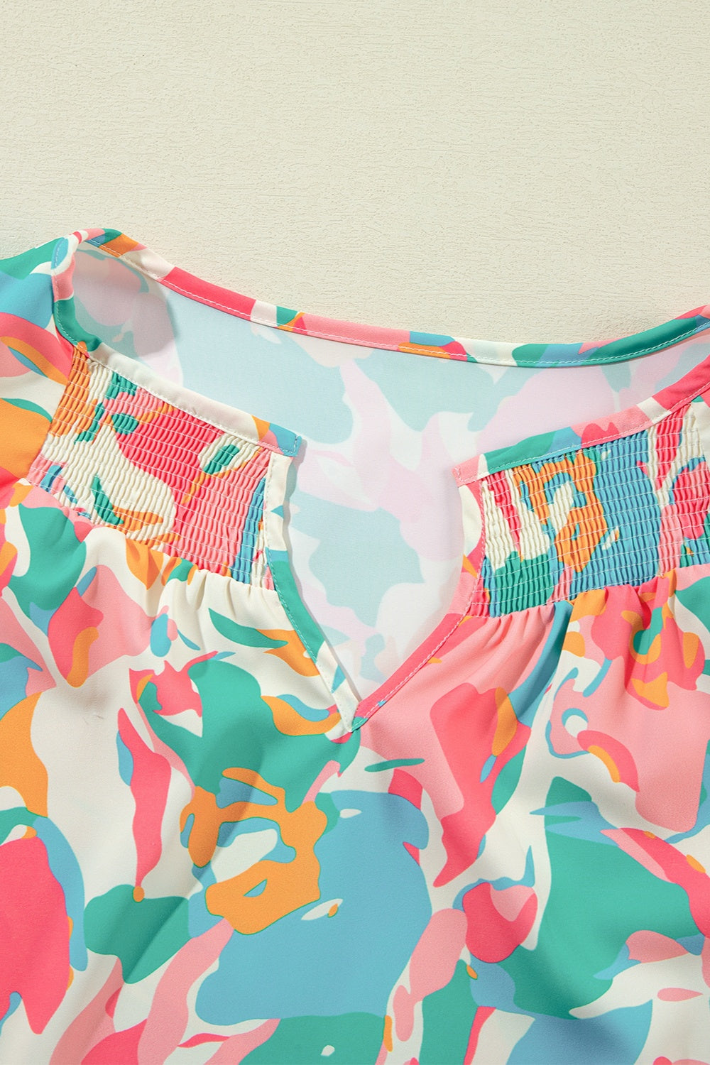 Printed Notched Cap Sleeve Top and Pants Set - Charming Charlie