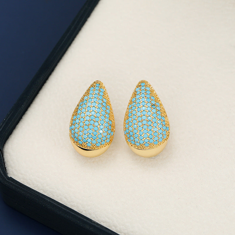 18K Gold-Plated Zircon Teardrop Earring - Charming Charlie