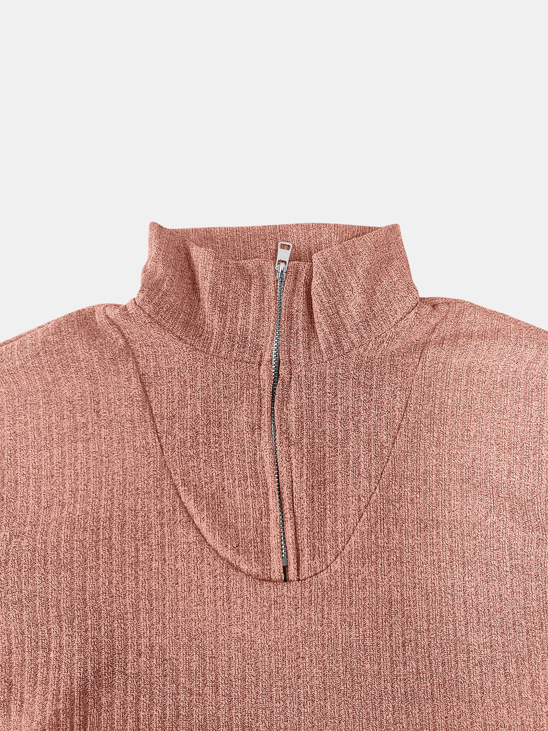 Full Size Quarter Zip Long Sleeve Top - Charming Charlie