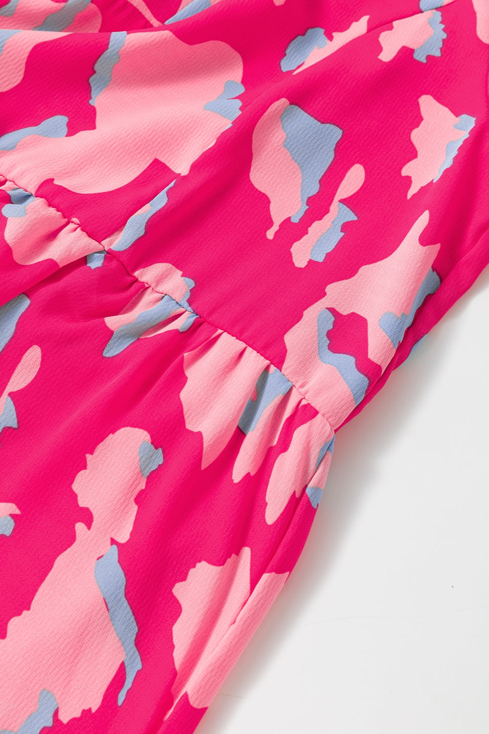 Ruffled Printed Short Sleeve Mini Dress - Charming Charlie