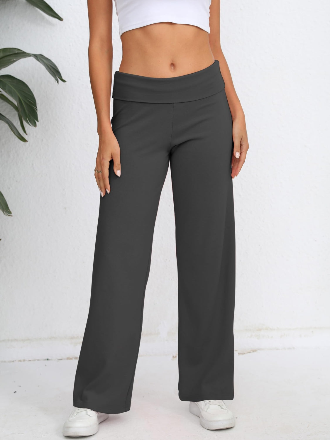 Elastic Waist Wide Leg Pants - Charming Charlie