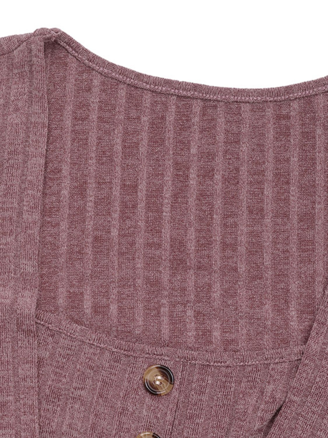 Perfee Square Neck Long Sleeve T-Shirt - Charming Charlie