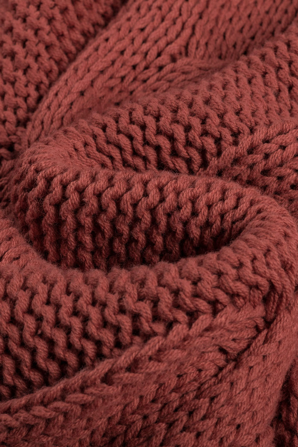 Cable-Knit Turtleneck Dropped Shoulder Sweater - Charming Charlie