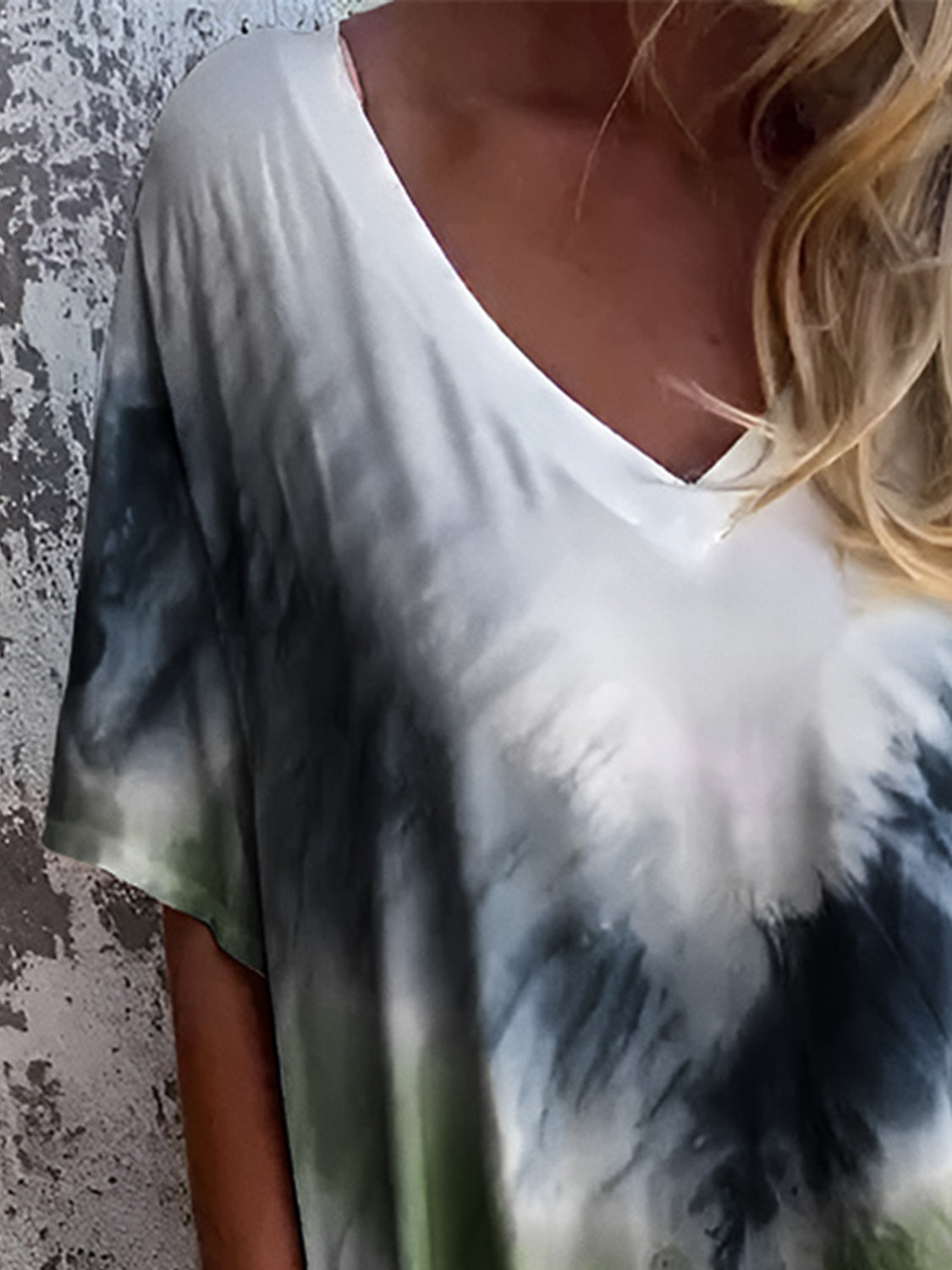 Full Size Pocketed Tie-Dye Short Sleeve Dress - Charming Charlie