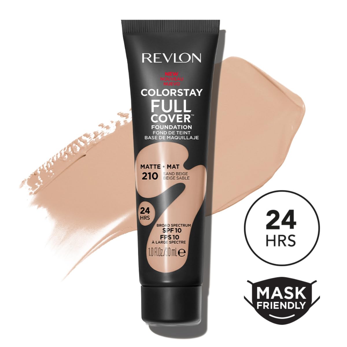 Revlon ColorStay Full Cover Longwear Matte Foundation, Heat & Sweat Resistant Lightweight Face Makeup - Charming Charlie