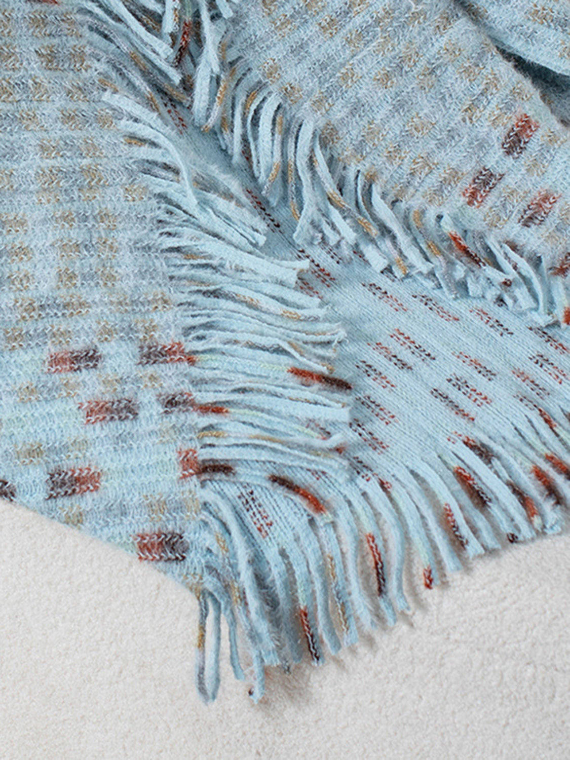 Fringe Open Front Half Sleeve Poncho - Charming Charlie