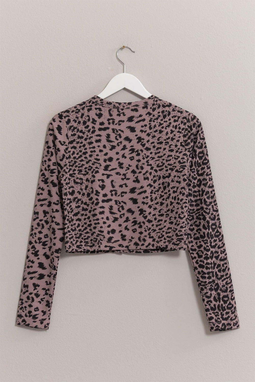 HYFVE Animal Print Snap Down Crop Cardigan - Charming Charlie