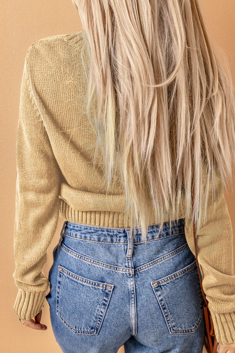 Cable-Knit Button Down V-Neck Cardigan - Charming Charlie