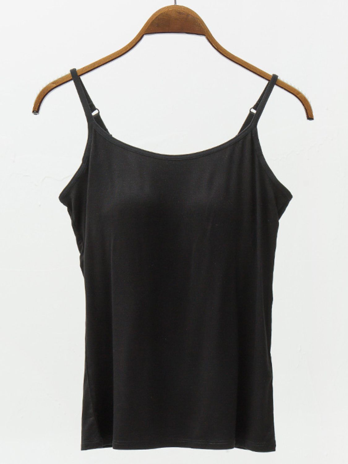 Full Size Adjustable Strap Modal Cami with Bra - Charming Charlie