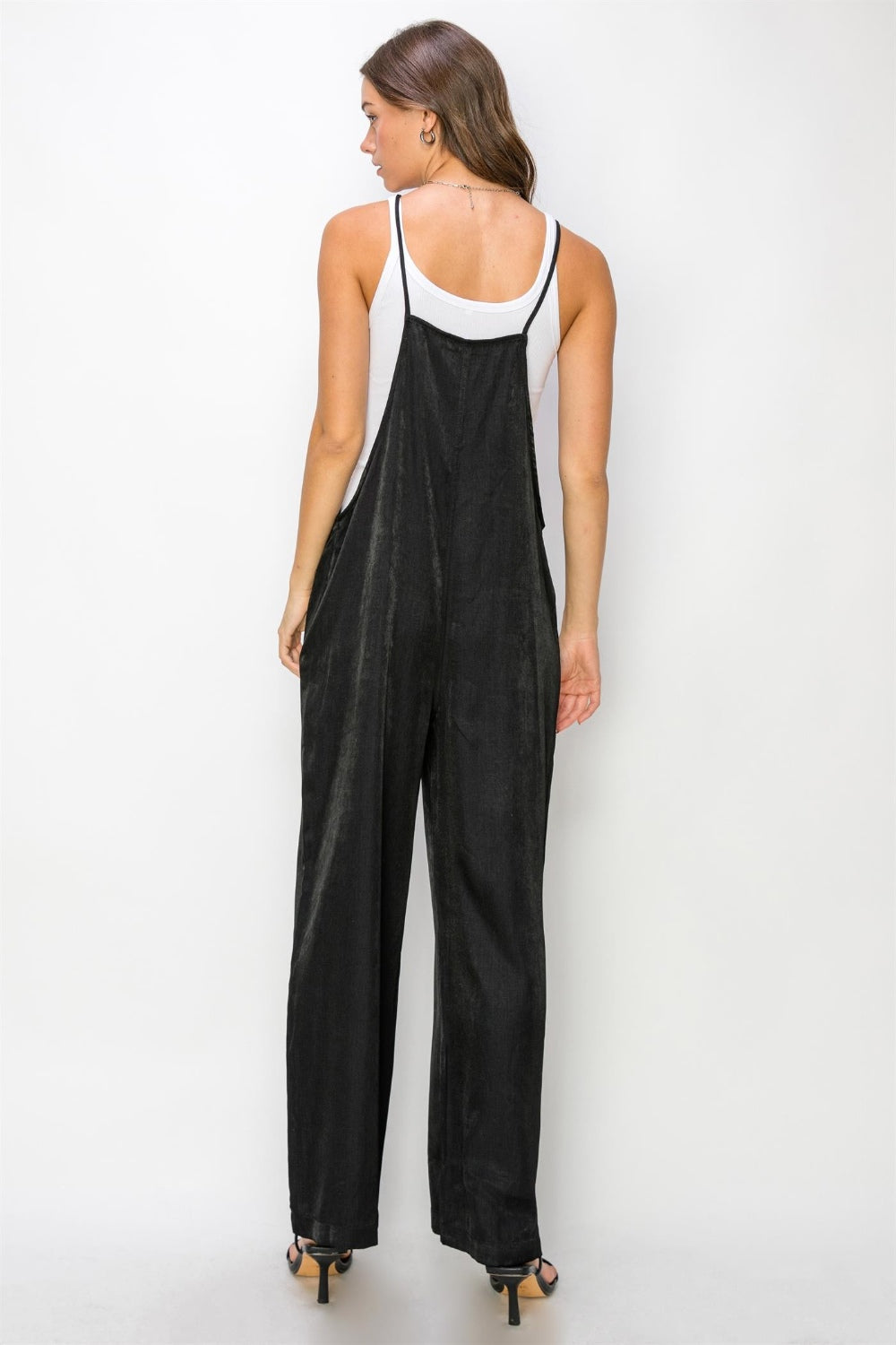 HYFVE Half Button Sleeveless Straight Jumpsuit - Charming Charlie