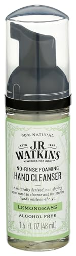 J.R. Watkins No-Rinse Foaming Hand Cleanser β Hand Soap in Pump Dispenser β Bathroom & Kitchen Foam Cleaner β All Natural, Alcohol Free, Blue Lavender, 1.6 fl. Oz - Charming Charlie
