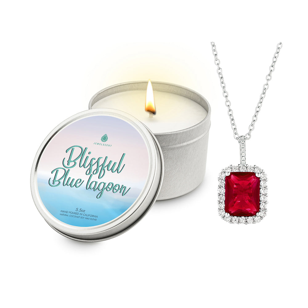 Blissful Blue Lagoon 5.5oz Tin Jewelry Candle - Charming Charlie