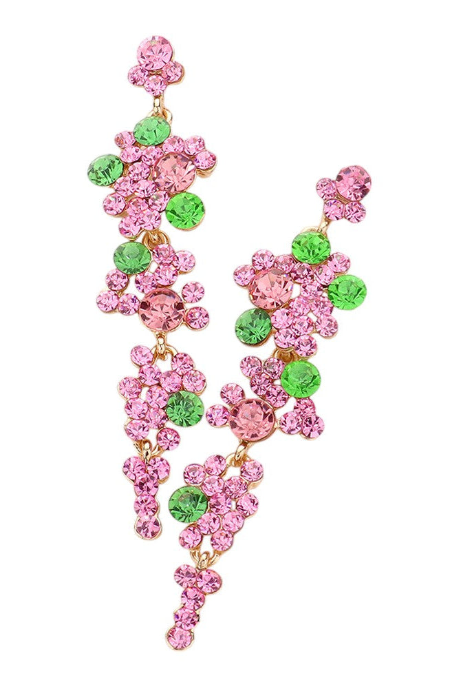 Pearl Crystal Rhinestone Vine Drop Evening Earrings. Get ready with these bright earrings, put on a pop of color to complete your ensemble. Perfect for adding just the right amount of shimmer & shine and a touch of class to special events. Perfect Birthday Gift, Anniversary Gift, Mother's Day Gift, Graduation Gift.