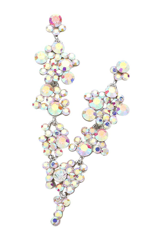 Pearl Crystal Rhinestone Vine Drop Evening Earrings. Get ready with these bright earrings, put on a pop of color to complete your ensemble. Perfect for adding just the right amount of shimmer & shine and a touch of class to special events. Perfect Birthday Gift, Anniversary Gift, Mother's Day Gift, Graduation Gift.