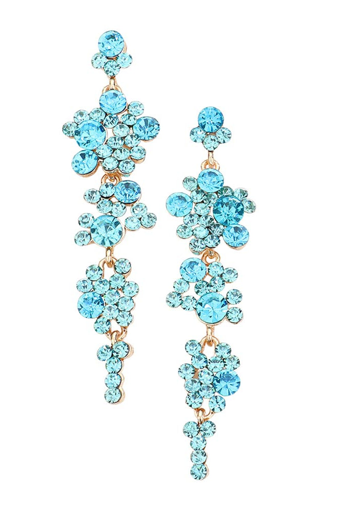 Aqua Pearl Crystal Rhinestone Vine Drop Evening Earrings. Get ready with these bright earrings, put on a pop of color to complete your ensemble. Perfect for adding just the right amount of shimmer & shine and a touch of class to special events. Perfect Birthday Gift, Anniversary Gift, Mother's Day Gift, Graduation Gift.
