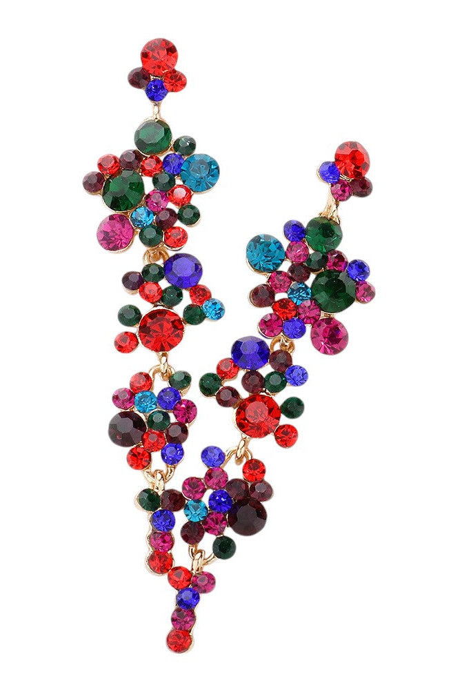 Pearl Crystal Rhinestone Vine Drop Evening Earrings. Get ready with these bright earrings, put on a pop of color to complete your ensemble. Perfect for adding just the right amount of shimmer & shine and a touch of class to special events. Perfect Birthday Gift, Anniversary Gift, Mother's Day Gift, Graduation Gift.