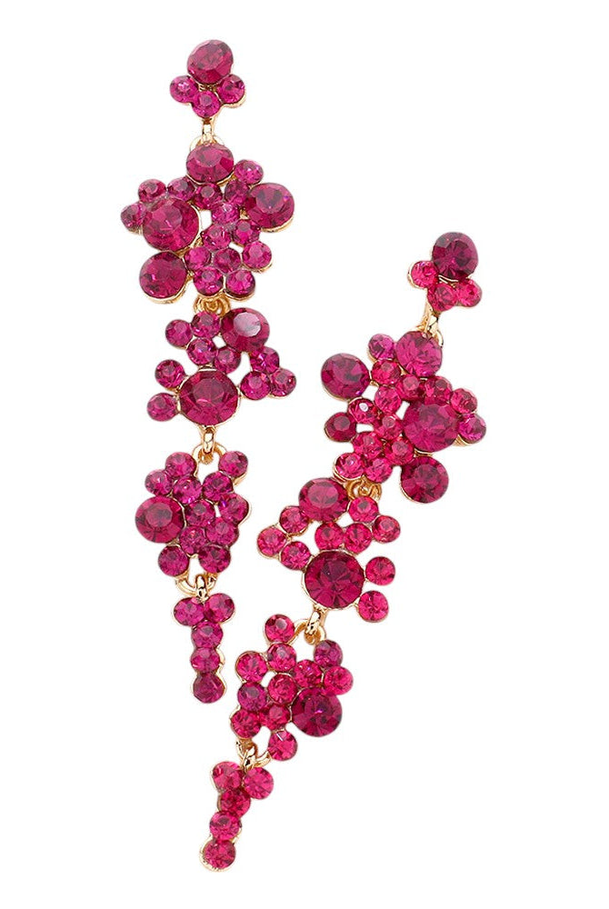 Pearl Crystal Rhinestone Vine Drop Evening Earrings. Get ready with these bright earrings, put on a pop of color to complete your ensemble. Perfect for adding just the right amount of shimmer & shine and a touch of class to special events. Perfect Birthday Gift, Anniversary Gift, Mother's Day Gift, Graduation Gift.