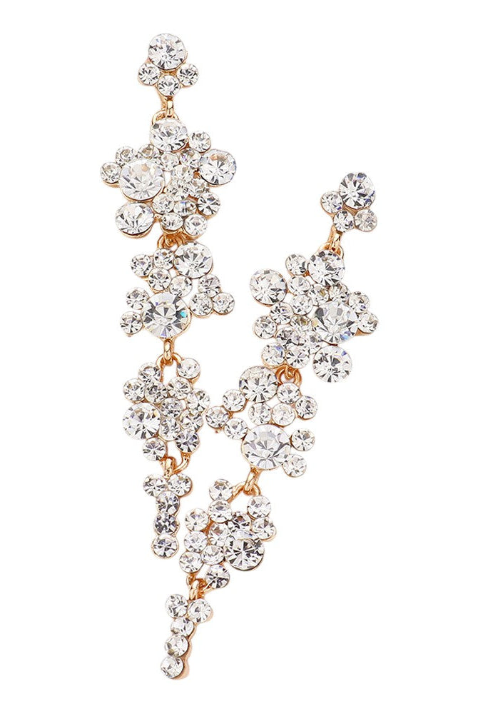 Pearl Crystal Rhinestone Vine Drop Evening Earrings. Get ready with these bright earrings, put on a pop of color to complete your ensemble. Perfect for adding just the right amount of shimmer & shine and a touch of class to special events. Perfect Birthday Gift, Anniversary Gift, Mother's Day Gift, Graduation Gift.