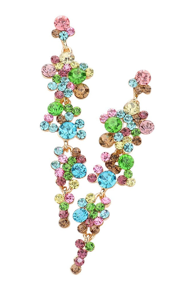 Pearl Crystal Rhinestone Vine Drop Evening Earrings. Get ready with these bright earrings, put on a pop of color to complete your ensemble. Perfect for adding just the right amount of shimmer & shine and a touch of class to special events. Perfect Birthday Gift, Anniversary Gift, Mother's Day Gift, Graduation Gift.