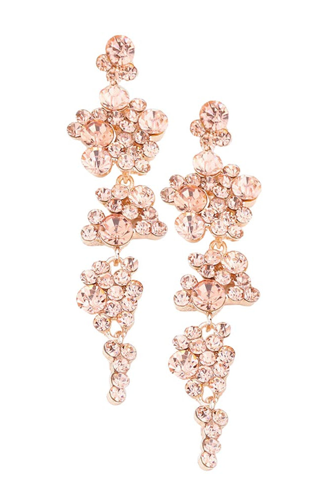 Peach Pearl Crystal Rhinestone Vine Drop Evening Earrings. Get ready with these bright earrings, put on a pop of color to complete your ensemble. Perfect for adding just the right amount of shimmer & shine and a touch of class to special events. Perfect Birthday Gift, Anniversary Gift, Mother's Day Gift, Graduation Gift.