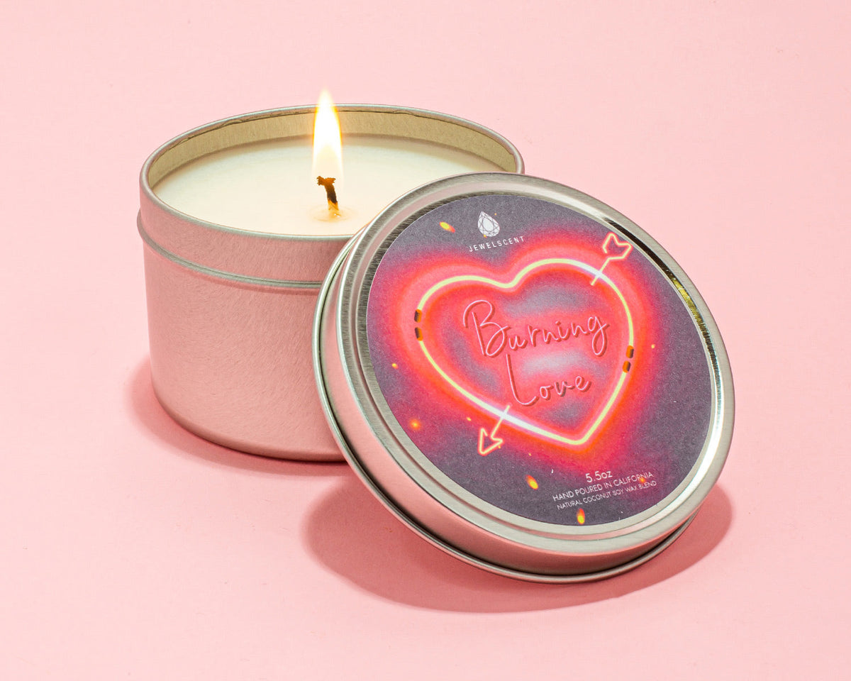 Burning Love 5.5oz Tin Jewelry Candle - Charming Charlie