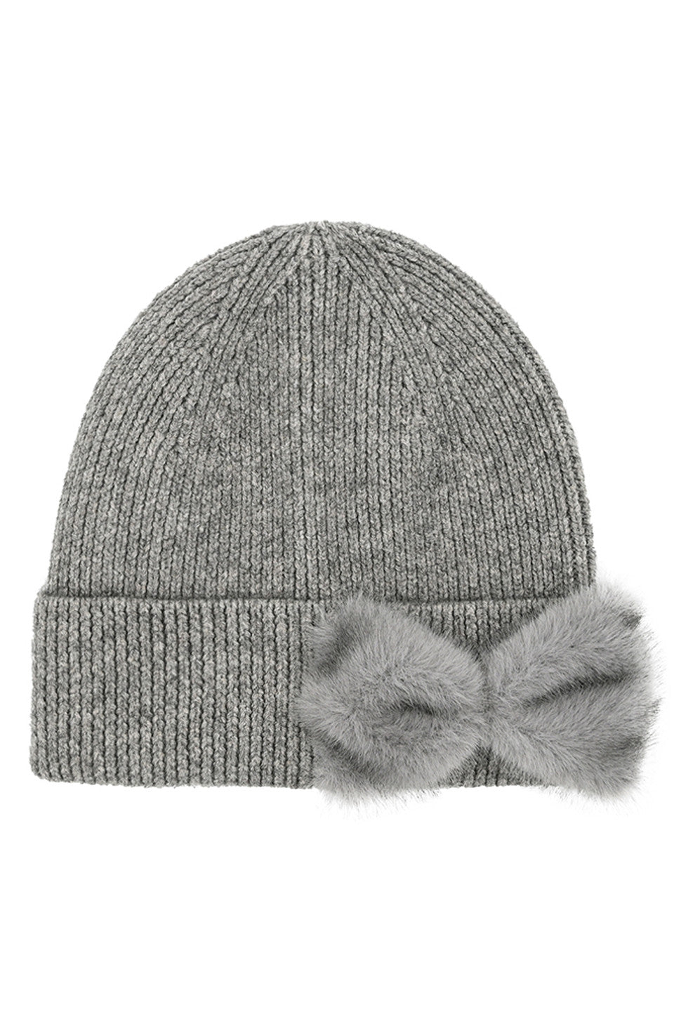 Gray C.C Faux Fur Solid Bow Beanie Winter Hat merges thermal protection with refined aesthetics. Crafted with premium faux fur for exceptional insulation, this headwear features a distinctive bow accent that elevates its design profile. Engineered for consistent warmth retention while maintaining breathability, it represents the optimal balance of functional performance