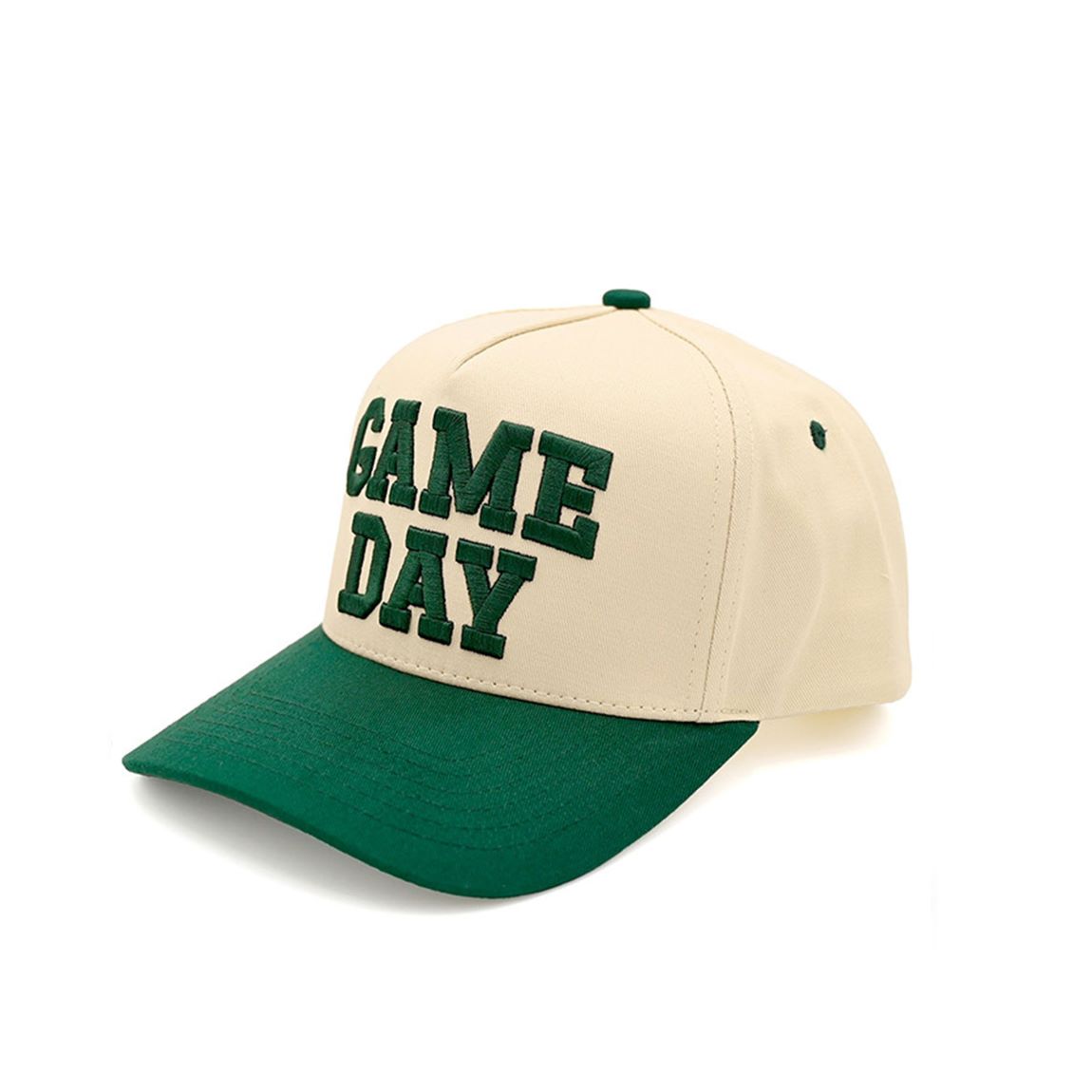 Dark Green C.C GAME DAY Embroidered Cotton Baseball Cap combines classic style with durable comfort. Crafted from high-quality cotton, this cap offers breathability and a soft feel, making it ideal for all-day wear. Its detailed embroidery adds a refined touch, perfect for game day or casual outings. Adjustable sizing ensures a secure fit, while the structured design maintains shape and provides sun protection. This cap is a versatile accessory that blends functionality with a polished look.