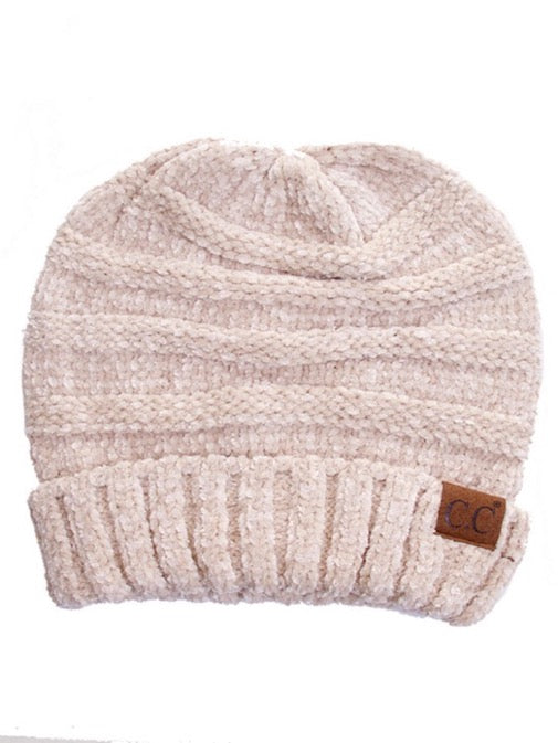 Beige C.C Oversized Chenille Knitted Beanie Stylish Comfy Warm Winter Hat; reach for this classic toasty hat to keep you nice n warm in the chilly winter weather, the wintry touch finish to your outfit. Perfect Gift Birthday, Christmas, Holiday, Anniversary, Stocking Stuffer, Secret Santa, Valentine's Day, Loved One, BFF