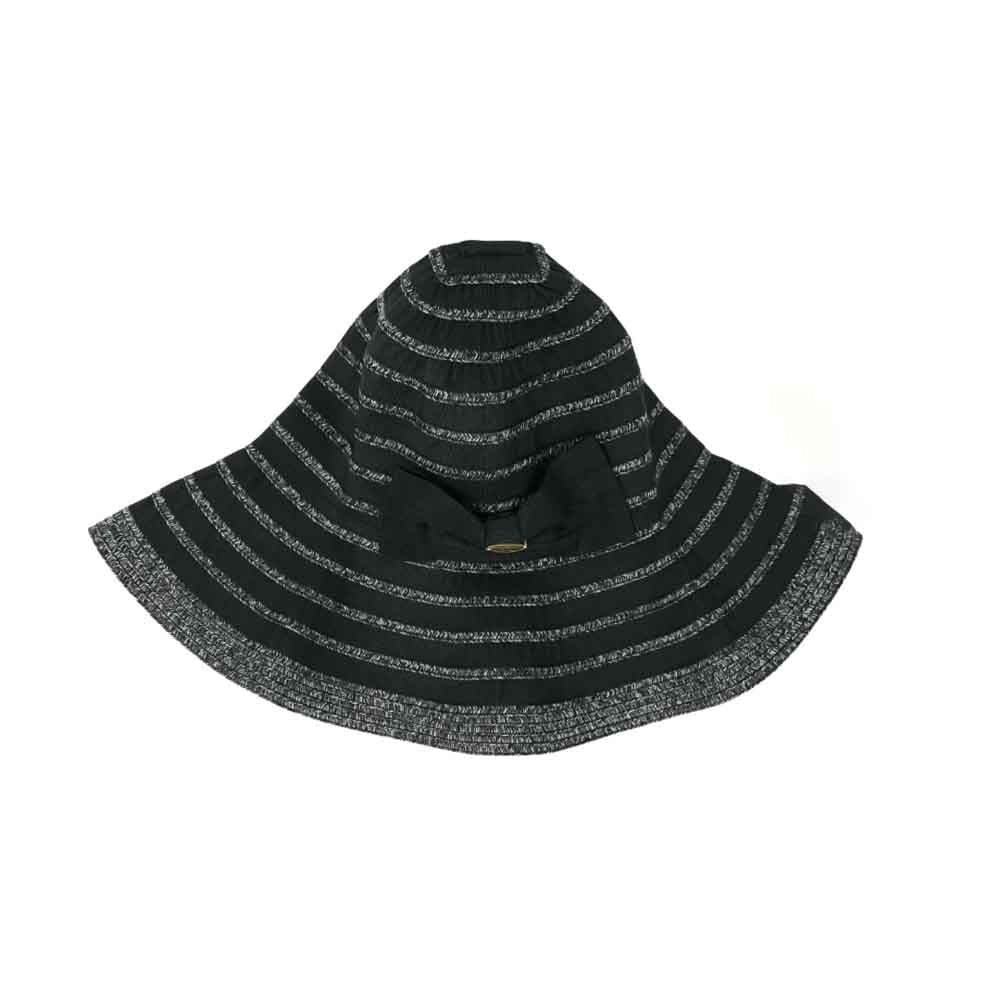 C.C Ribbon Cloth Hat - Black - Hat