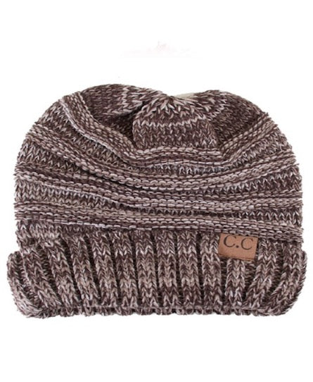 Brown C.C Slouchy Two-Tone Detailed Knitted Beanie Comfy Warm Winter Hat; reach for this classic toasty hat to keep you nice n warm in the chilly winter weather, the wintry touch finish to your outfit. Perfect Gift Birthday, Christmas, Holiday, Anniversary, Stocking Stuffer, Secret Santa, Valentine's Day, Loved One, BFF