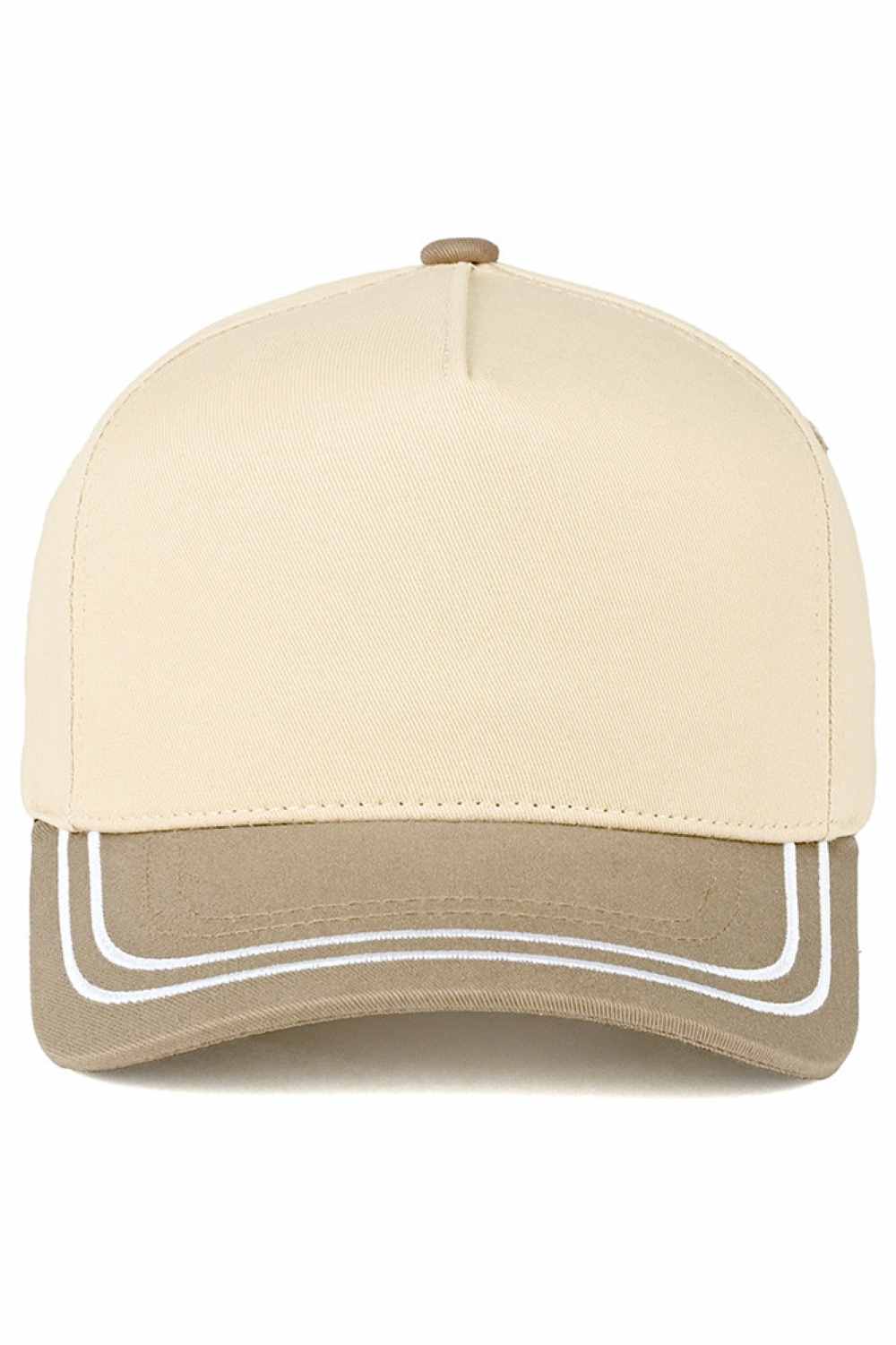 Beige This C.C Two Tone with Retro Stripe Cotton Trucker Cap is the definition of understated cool. Crafted from breathable canvas with a structured crown and curved brim, it’s the perfect throw-on-and-go hat for everyday errands, long drives, or laid-back weekends. The two-tone color block design adds a modern twist, while the adjustable snapback ensures all-day comfort and fit.