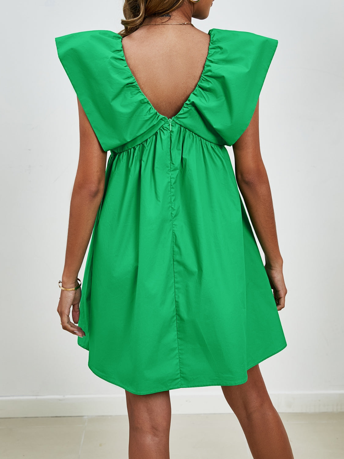 V-Neck Cap Sleeve Mini Dress - Charming Charlie