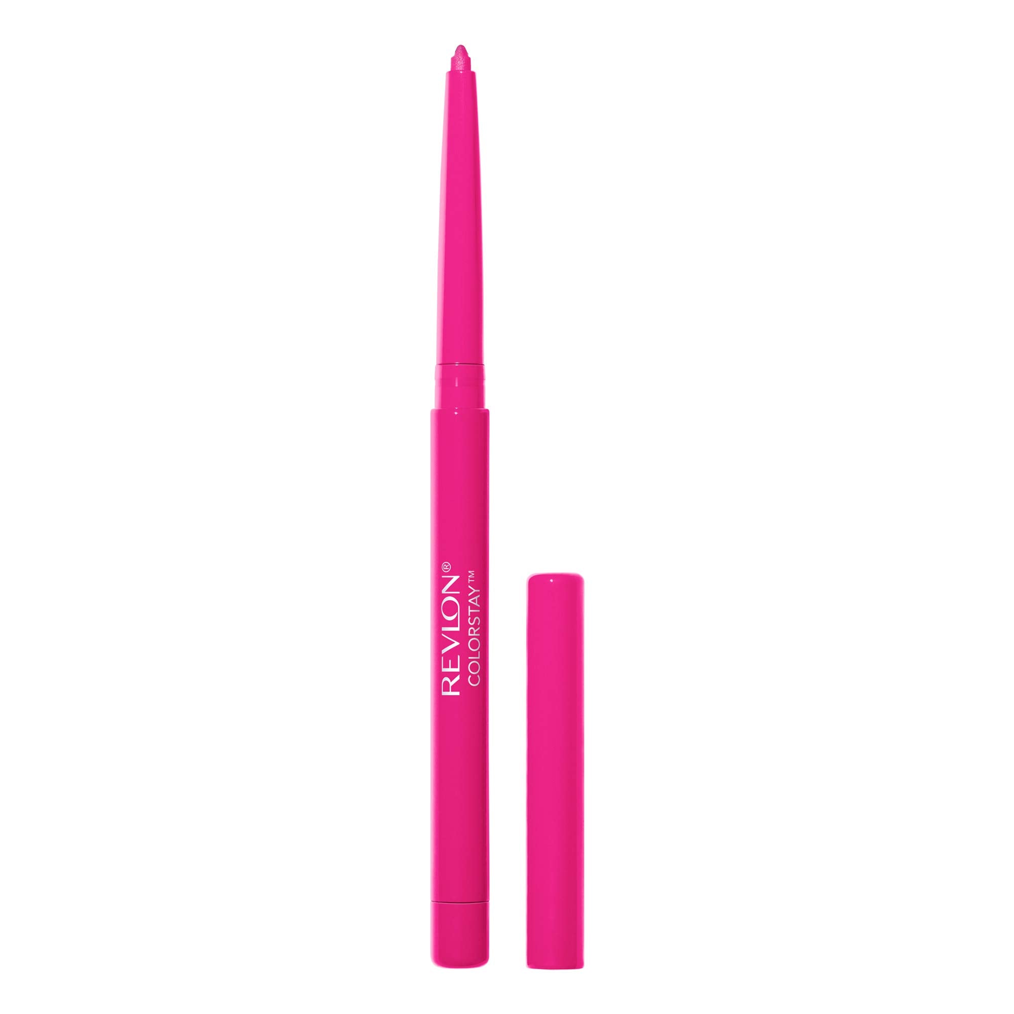 Revlon Lip Liner, Colorstay Lip Makeup with Built-in-Sharpener, Longwear Rich Lip Colors, Smooth Application, 677 Fuchsia, 0.01 oz - Charming Charlie