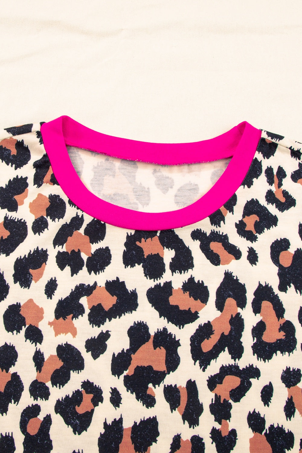 Leopard Round Neck Short Sleeve T-Shirt - Charming Charlie