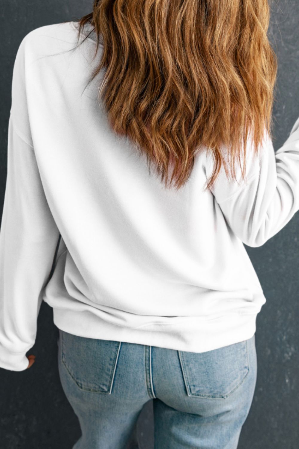 Valentine's Day Heart Round Neck Long Sleeve Sweatshirt - Charming Charlie