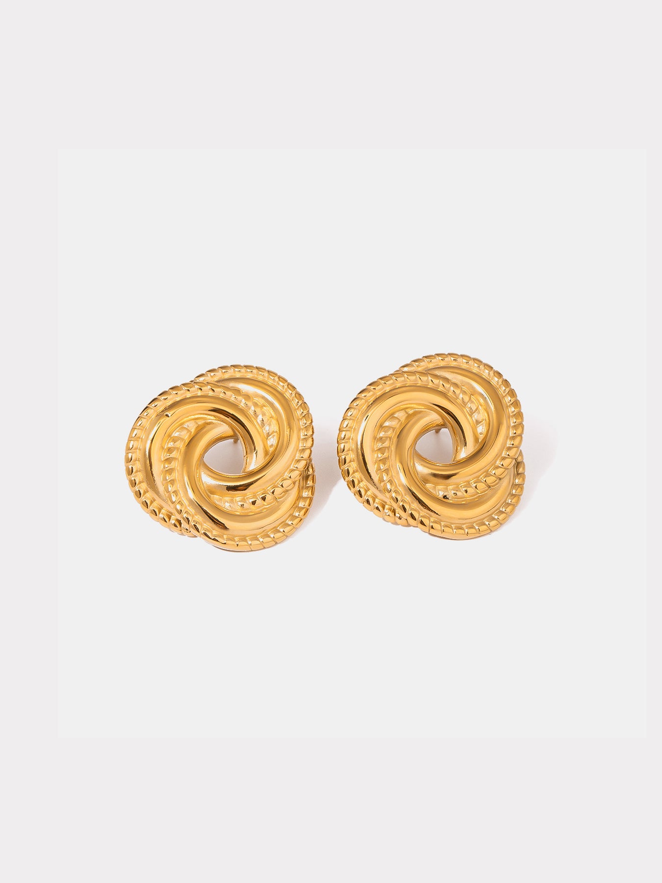 Stainless Steel Volution Stud Earrings - Charming Charlie