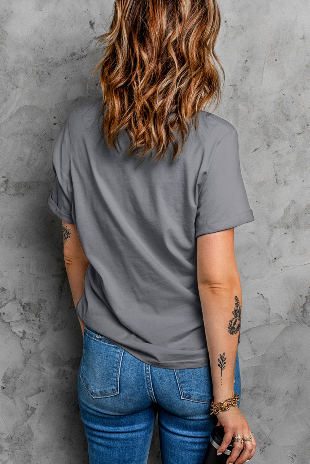 USA Round Neck Short Sleeve T-Shirt - Charming Charlie