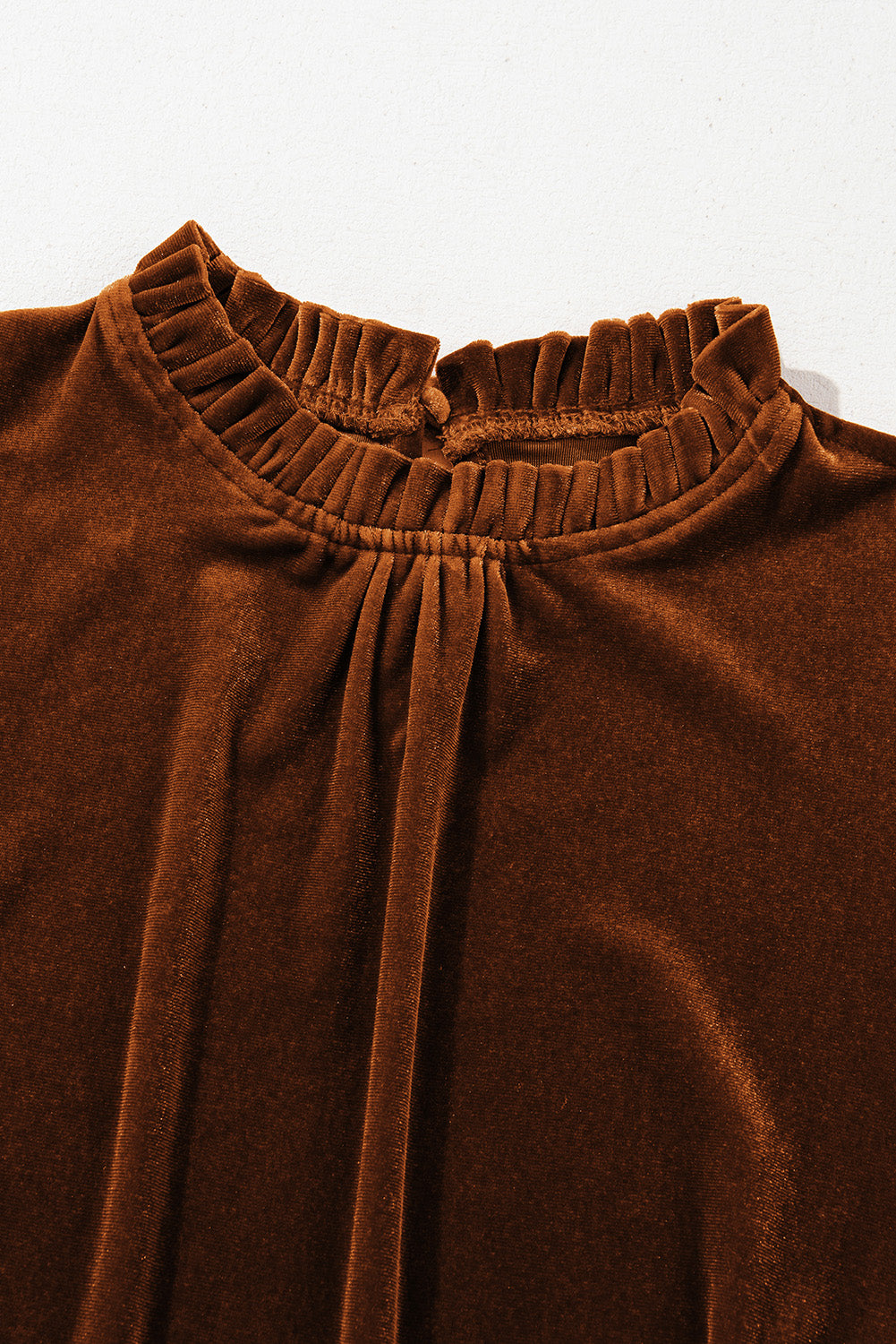 Frill Mock Neck Puff Sleeve Blouse - Charming Charlie