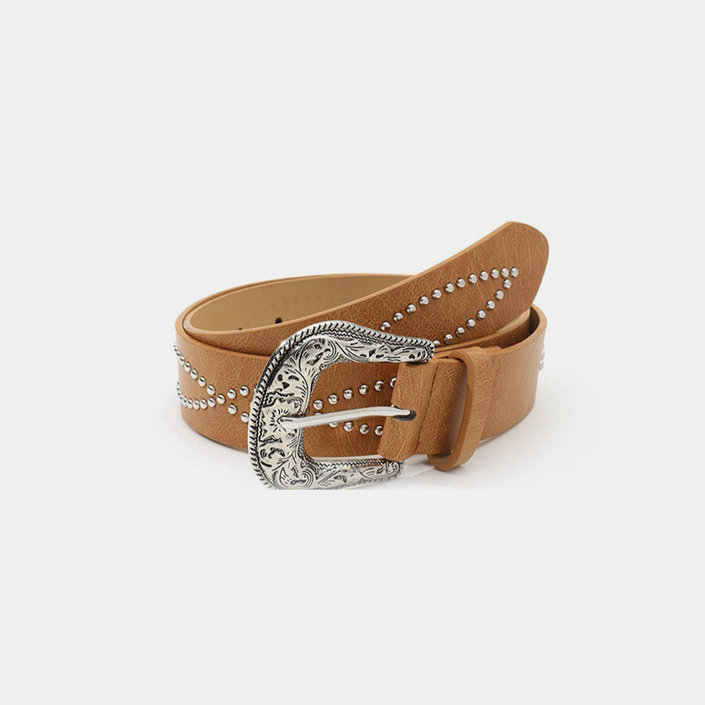 PU Leather Rhinestone Belt - Charming Charlie