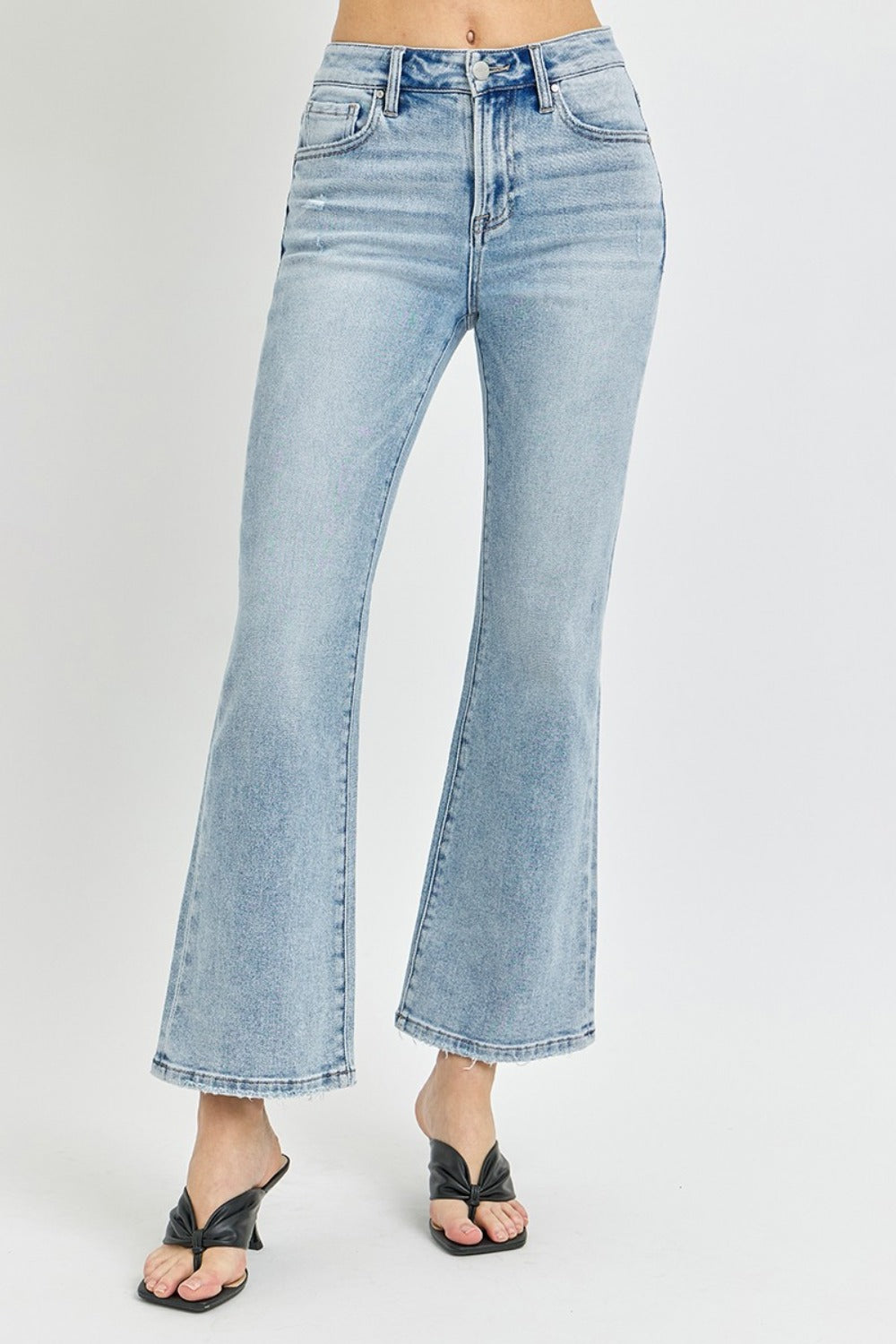 RISEN Full Size High Rise Ankle Flare Jeans - Charming Charlie