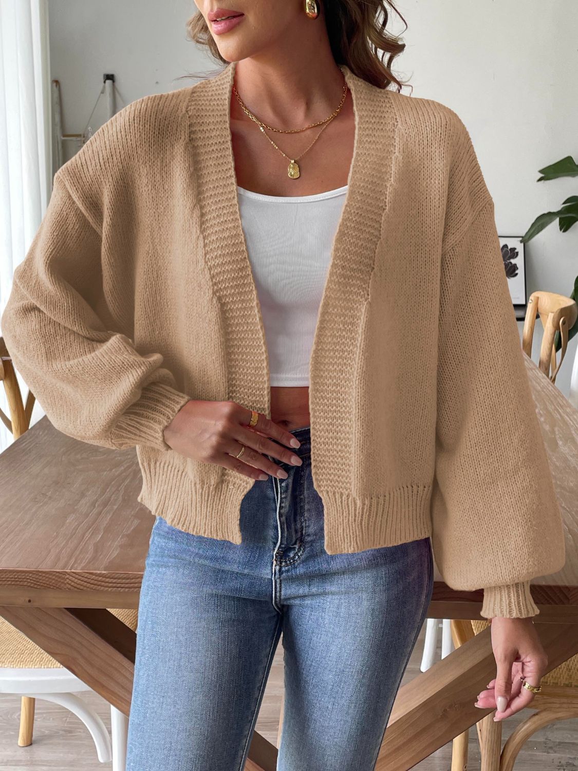 Open Front Long Sleeve Cardigan - Charming Charlie