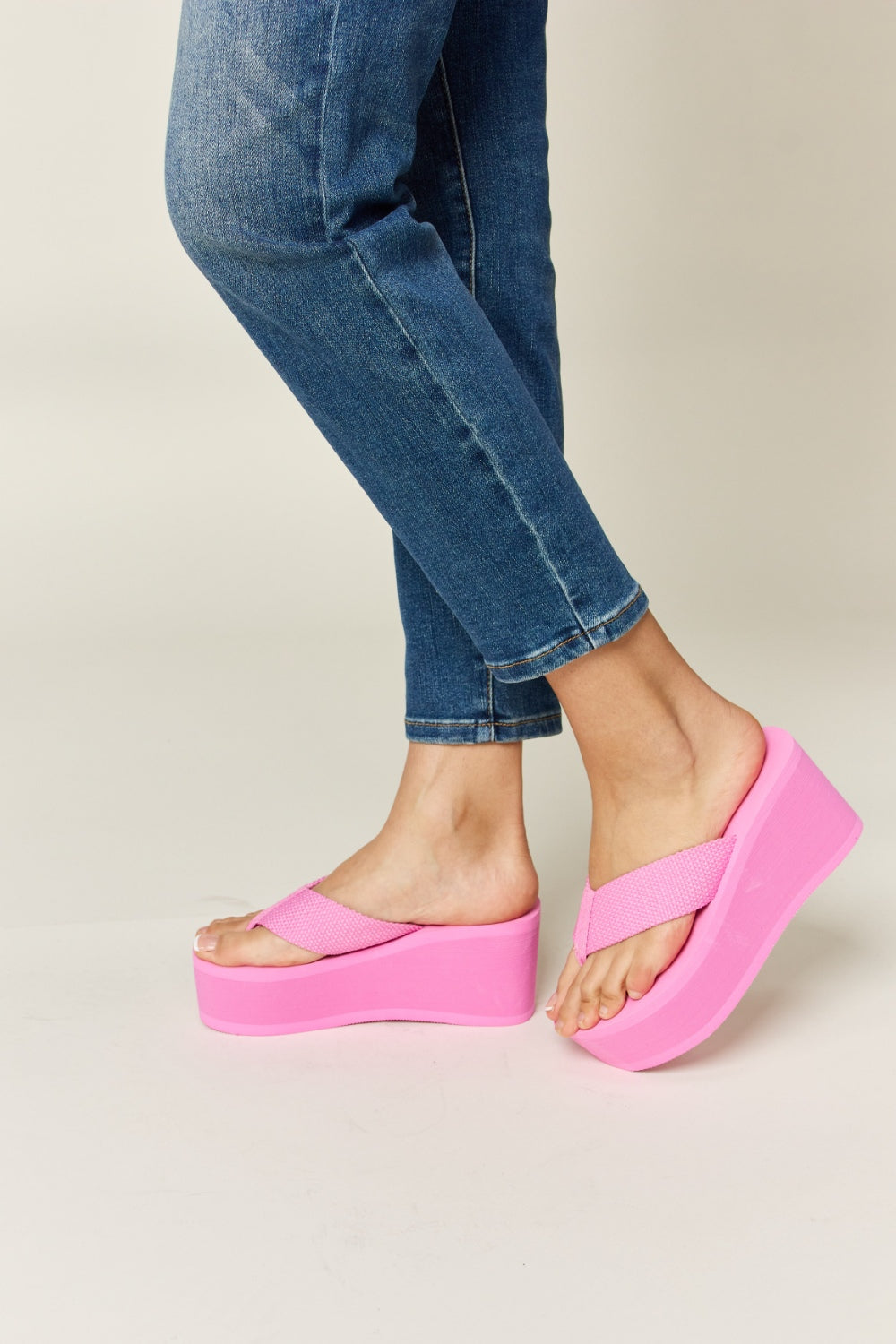 WILD DIVA Open Toe Platform Wedge Sandals - Charming Charlie