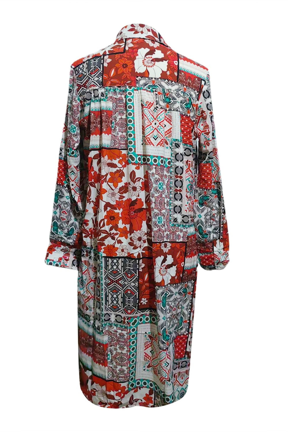 Printed Button Up Long Sleeve Cardigan - Charming Charlie