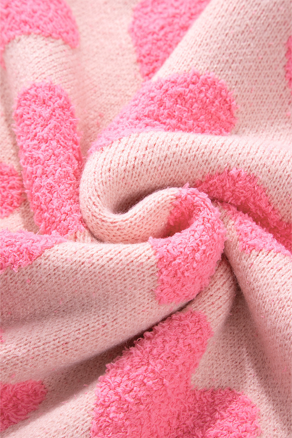 Valentine's Day Heart Jacquard Round Neck Sweater - Charming Charlie