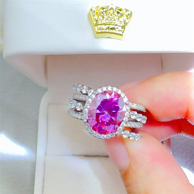 3 Carat Moissanite 925 Sterling Silver Ring - Charming Charlie
