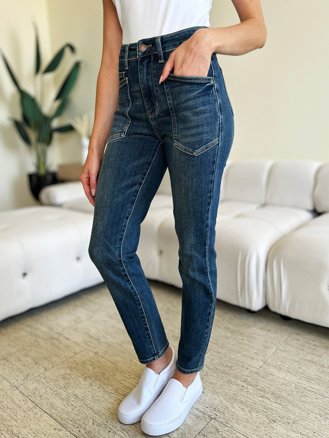 Judy Blue Full Size High Waist Skinny Jeans - Charming Charlie